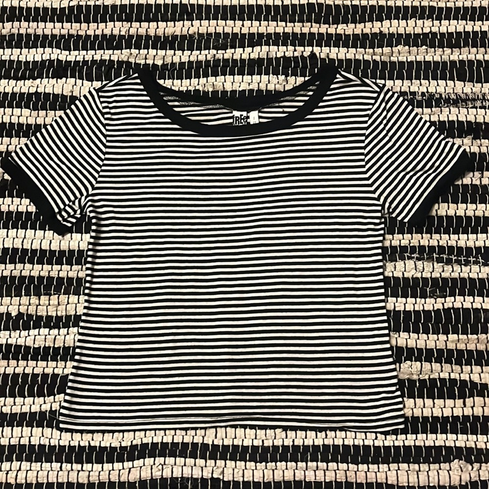 Black and White Striped Tee